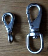 Stainless swivel and fixed eye snap hooks set