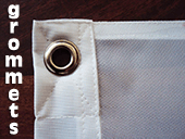 metal eyelets sewn flag fixture